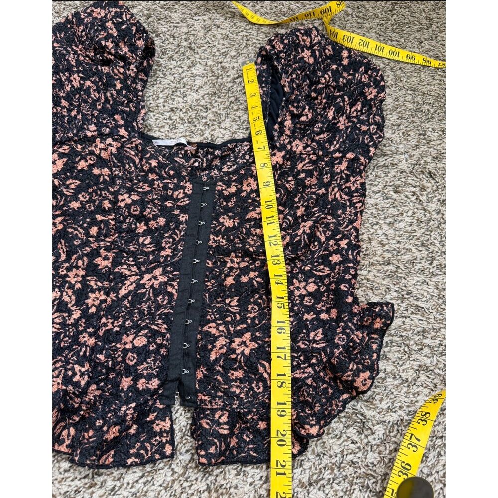 Free People Oh Baby Corset Style Top Sz L Whimsigoth Witchy Fairy Grunge Goth - Picture 11 of 11